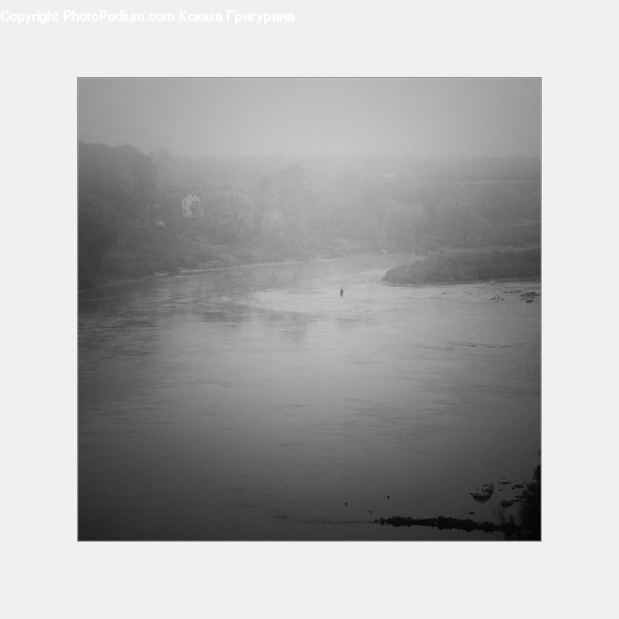 Collage, Poster, Fog, Outdoors, Sea, Water