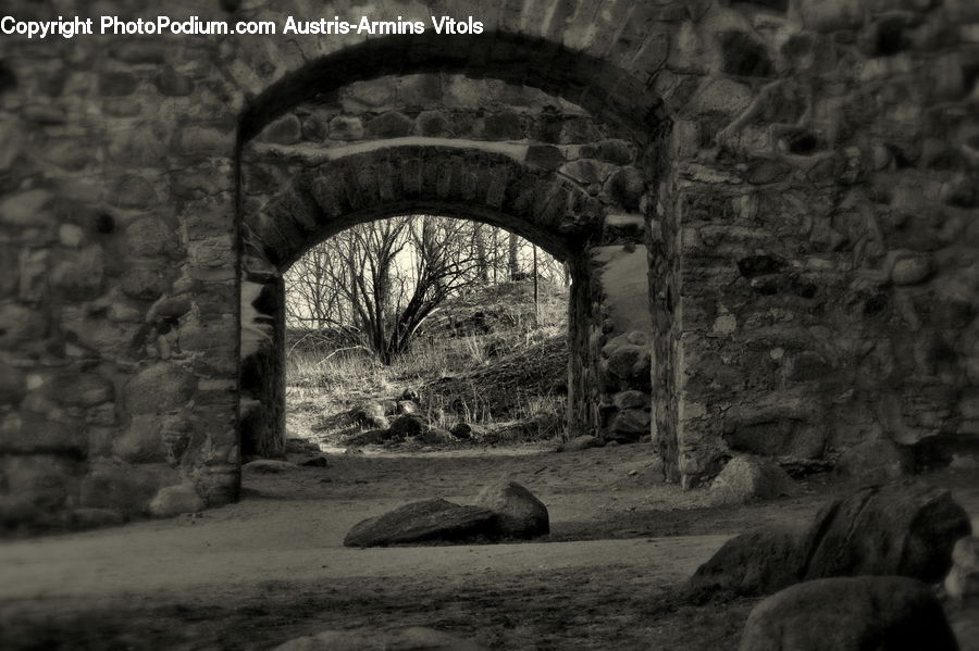 Arch, Ruins, Crypt, Arched