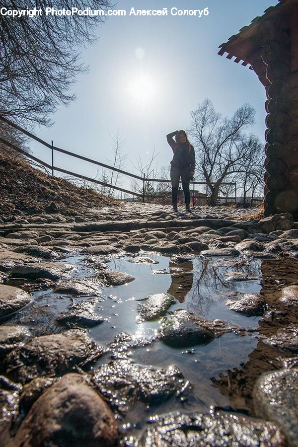 Creek, Outdoors, River, Water, Rock, Cobblestone, Pavement