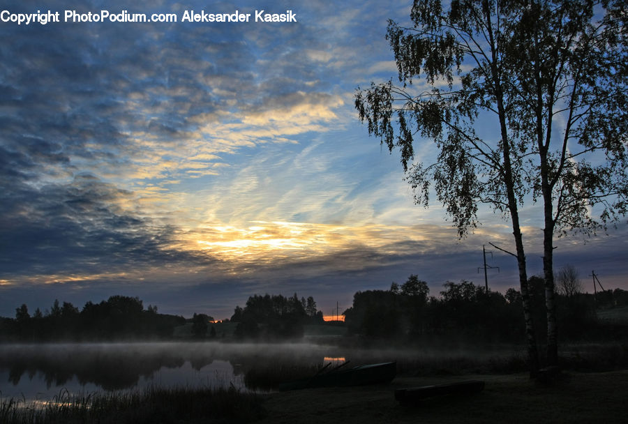 Dawn, Dusk, Red Sky, Sky, Sunrise, Sunset, Azure Sky