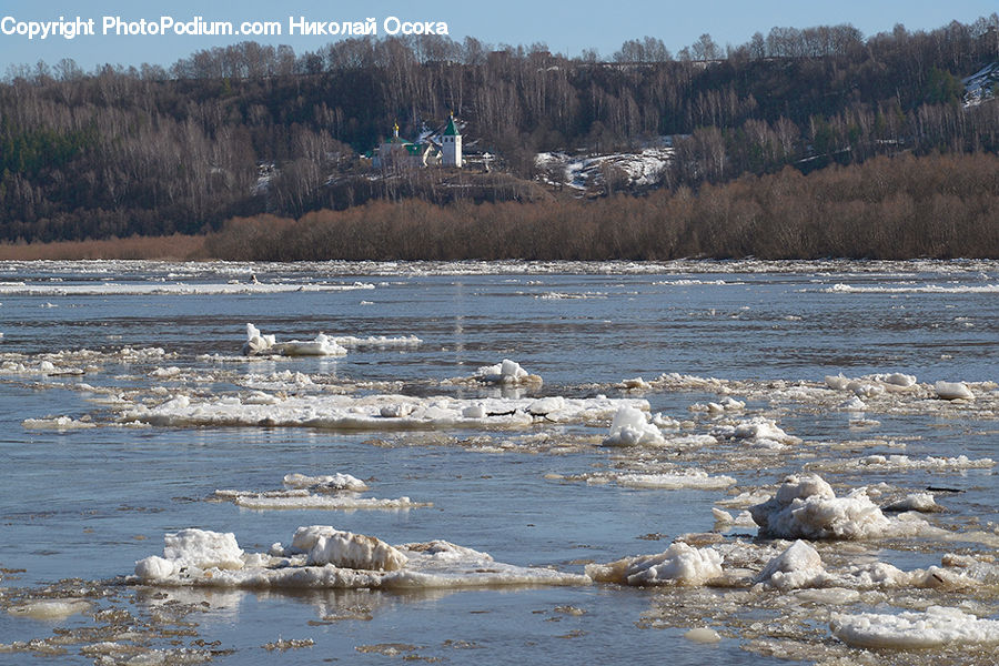 Ice, Outdoors, Snow, Arctic, Glacier, Mountain, River