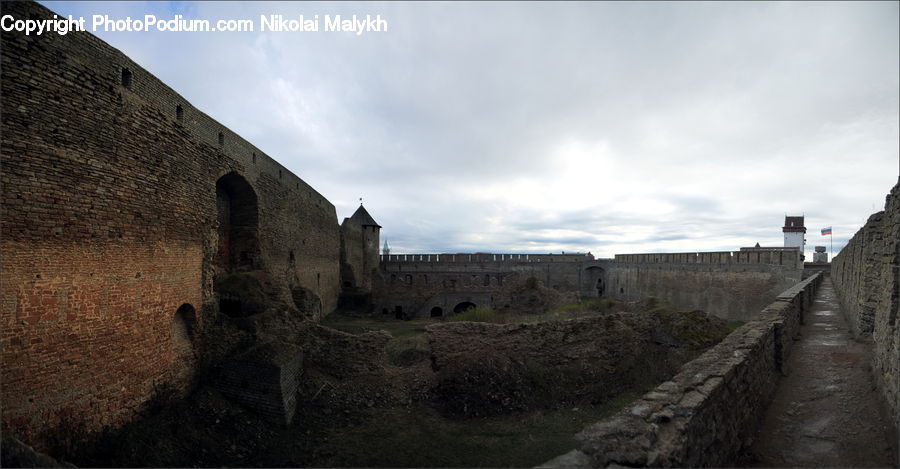 Castle, Fort, Architecture, Fence, Wall, Alley, Alleyway