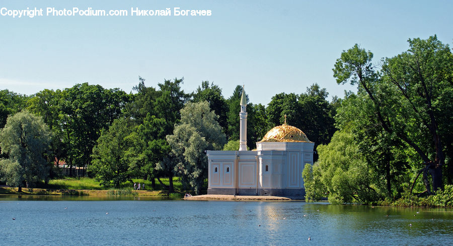 Park, Lake, Outdoors, Water, Architecture, Dome, Pond