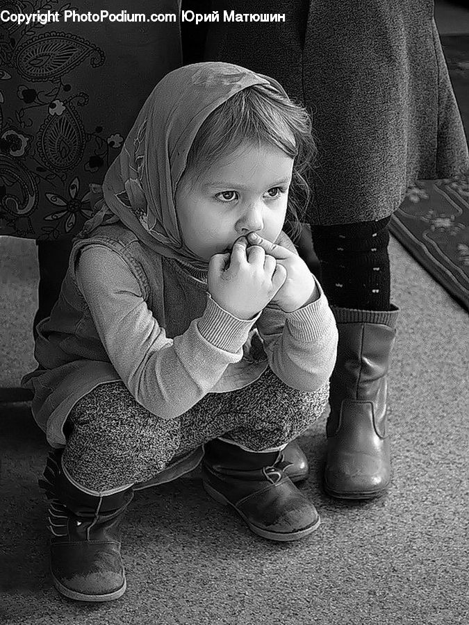 People, Person, Human, Boot, Shoe, Crawling, Portrait