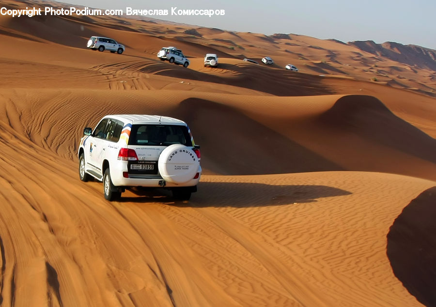 Desert, Outdoors, Automobile, Car, Vehicle, Dune, Suv