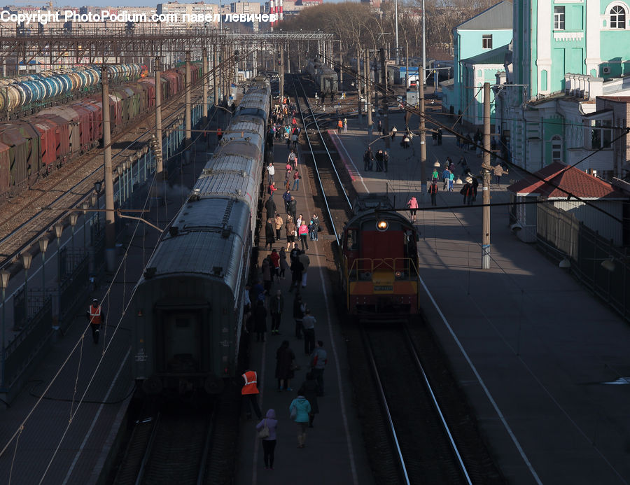 Freeway, Road, Aerial View, Train, Vehicle, Canopy, Engine