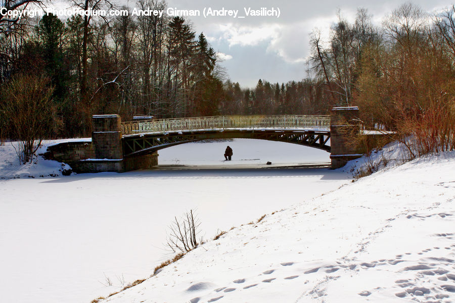 Bridge, Canal, Outdoors, River, Water, Landscape, Nature