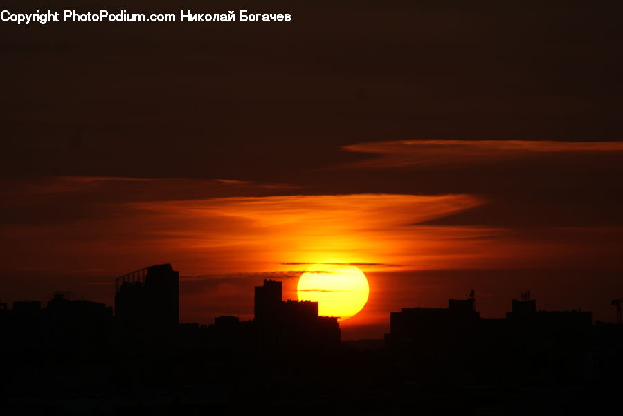 Dusk, Outdoors, Sky, Sunlight, Sunrise, Sunset, Sun