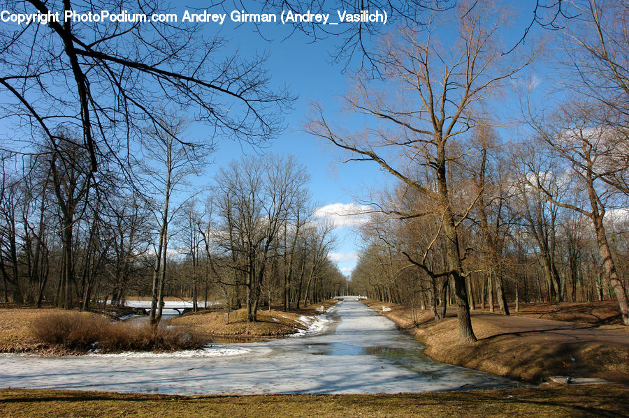Dirt Road, Gravel, Road, Outdoors, River, Water, Landscape