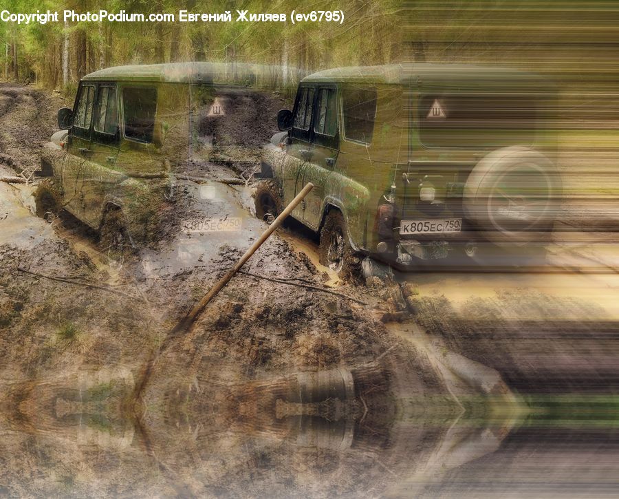 Car, Offroad, Bulldozer, Tractor, Vehicle, Dirt Road, Gravel