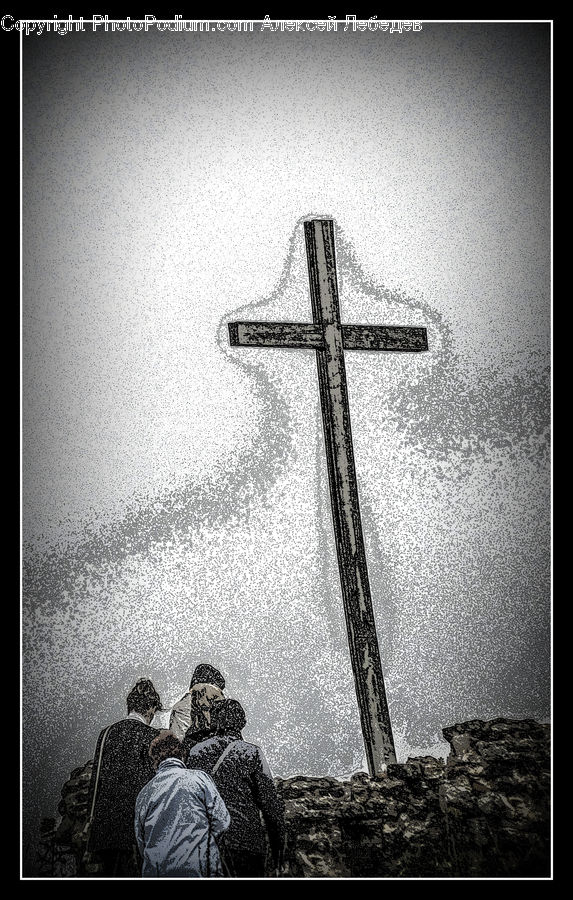 Cross, People, Person, Human, Crucifix, Collage, Poster