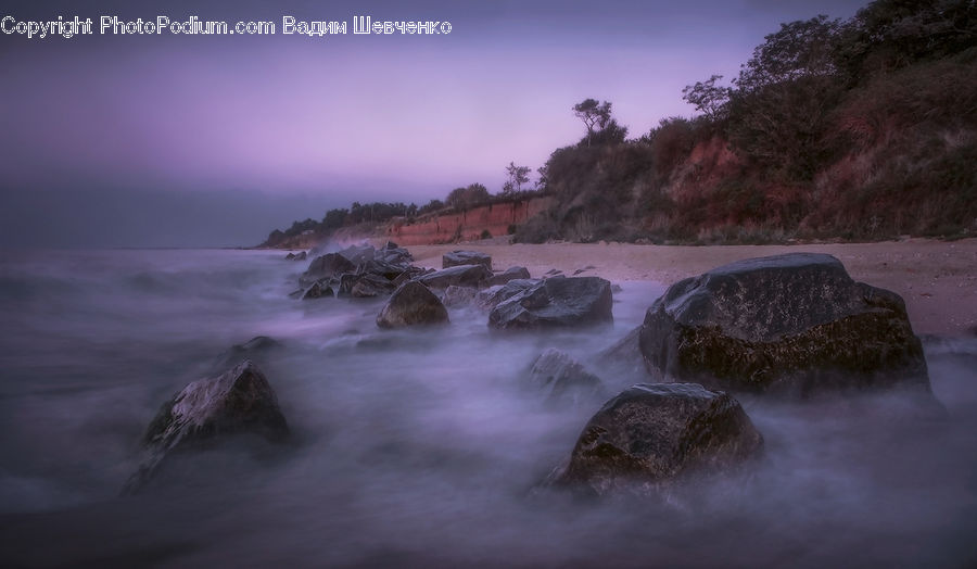 Coast, Outdoors, Sea, Water, Rock, Storm, Weather