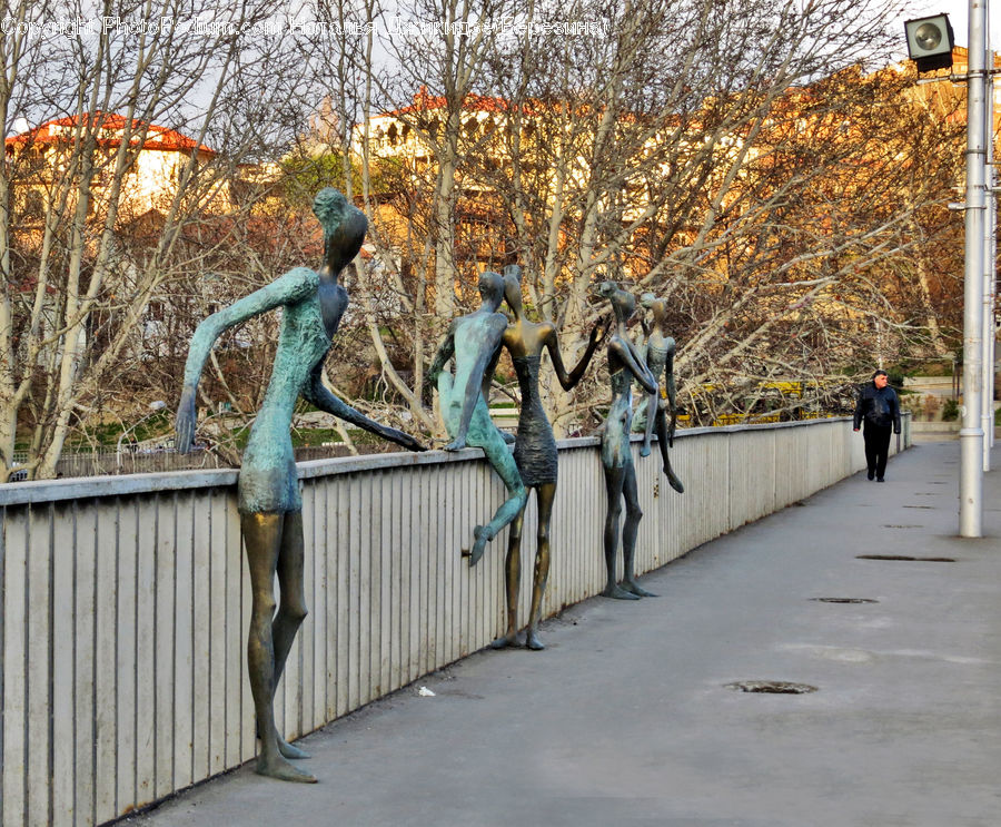 Art, Sculpture, Statue, Backyard, Yard, Boardwalk, Path