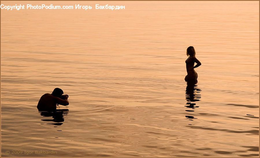 Outdoors, Ripple, Water, Silhouette, Child, Kid, Beach