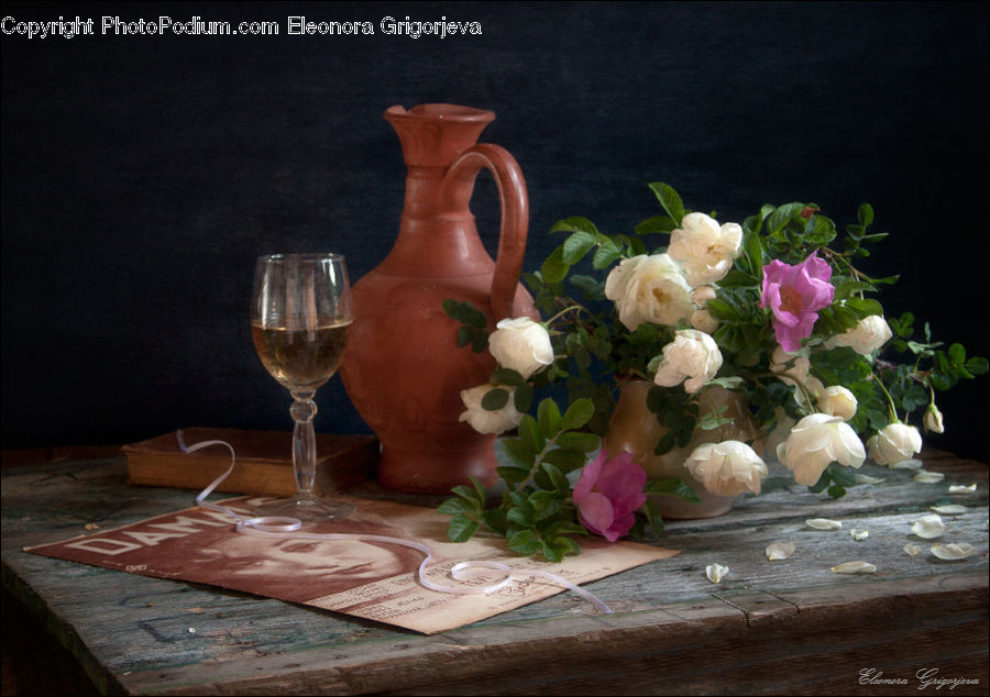 Glass, Goblet, Floral Design, Flower, Flower Arrangement, Flower Bouquet, Ikebana