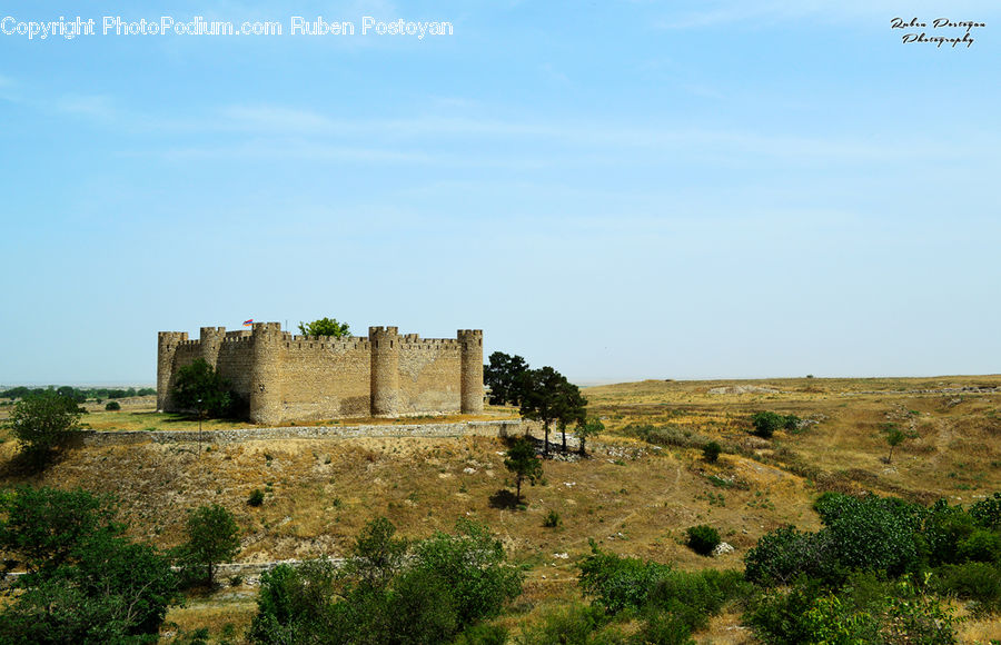 Castle, Fort, Architecture, Ruins, Landscape, Nature, Scenery