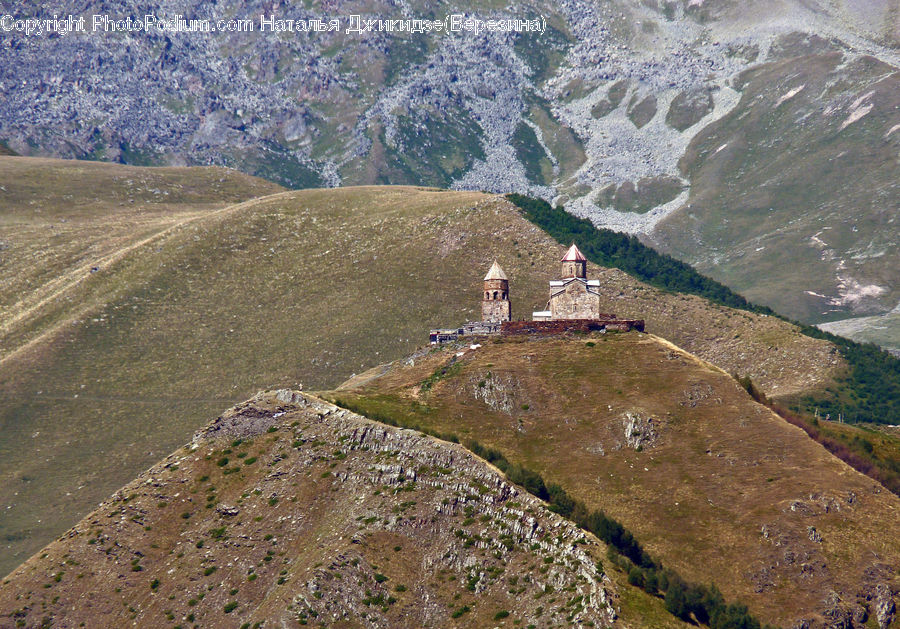 Crest, Mountain, Outdoors, Peak, Landslide, Aerial View