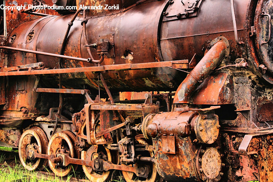 Rust, Freight Car, Shipping Container, Vehicle, Engine, Locomotive, Machine