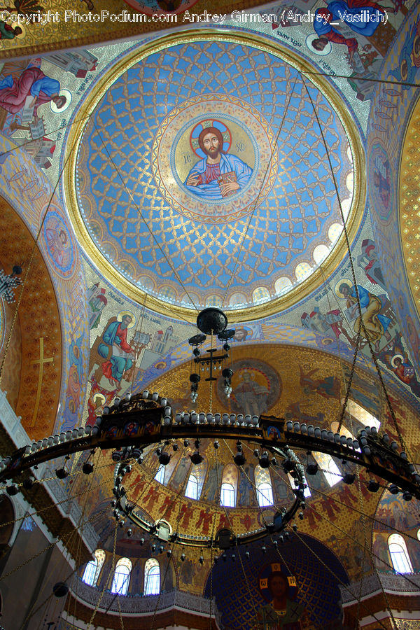 Architecture, Dome, Banister, Handrail, Staircase, Mosque, Worship