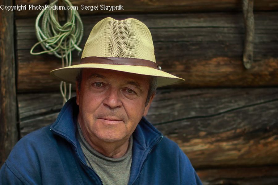 People, Person, Human, Cowboy Hat, Hat, Sun Hat, Knitting