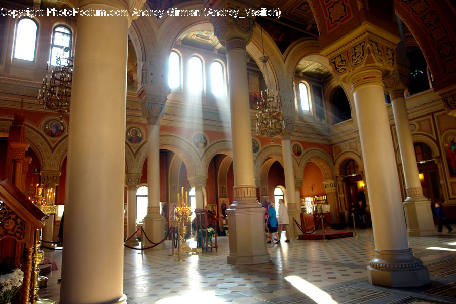 Column, Pillar, Banister, Handrail, Staircase, Aisle, Corridor