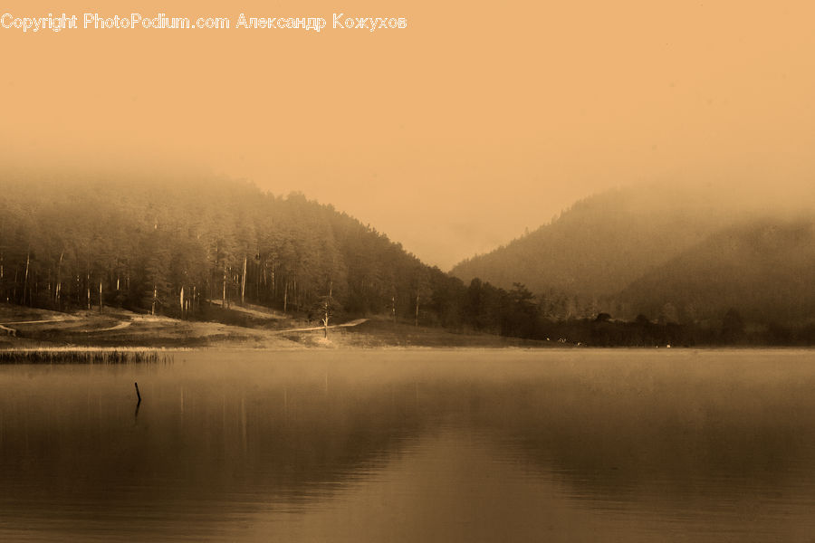 Dawn, Dusk, Sky, Sunrise, Sunset, Fog, Landscape