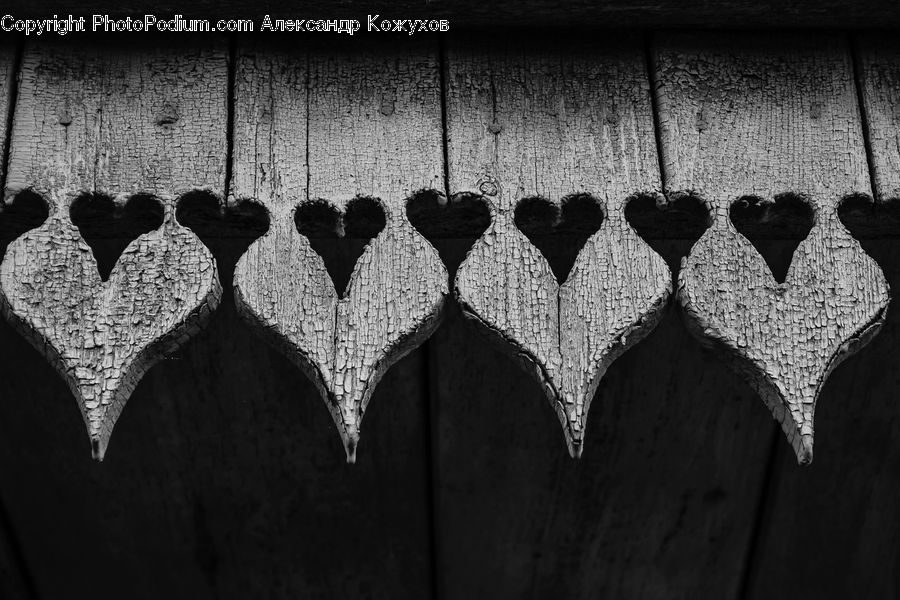Silhouette, Fence, Wall, Heart