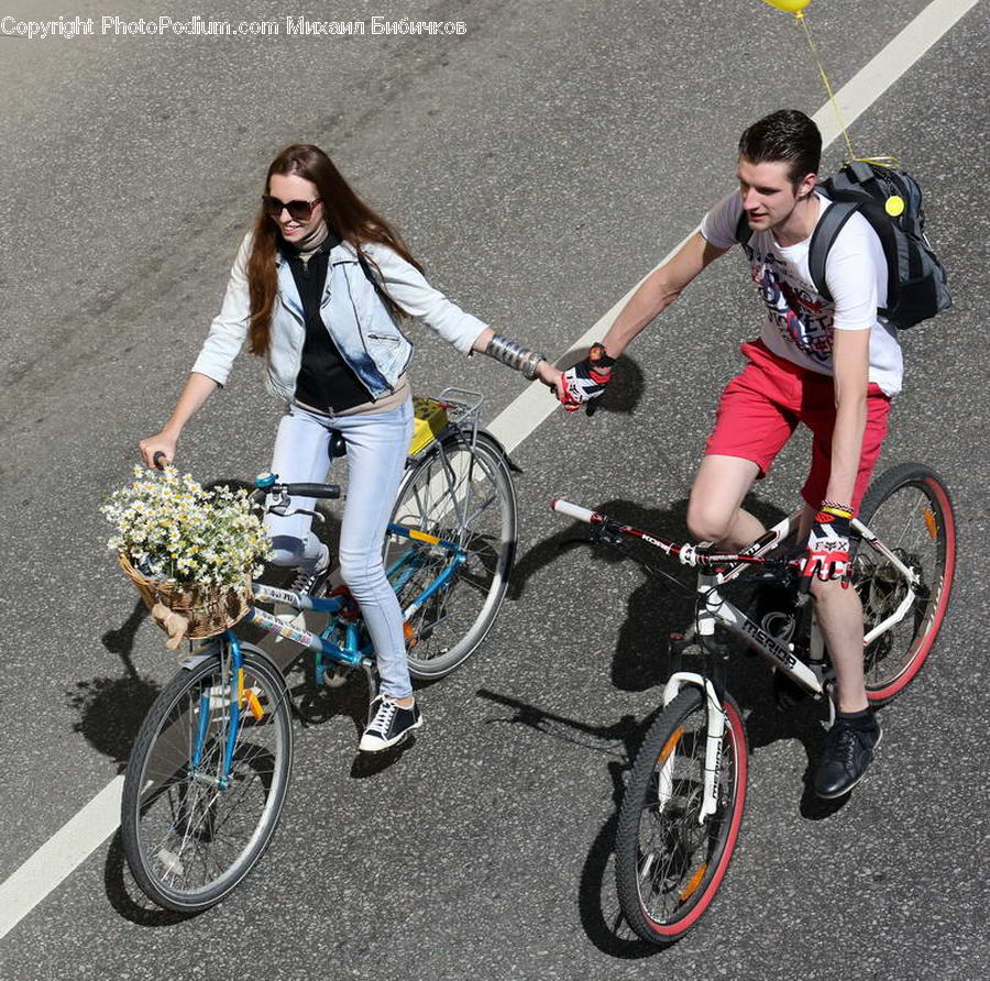 Human, People, Person, Bicycle, Bike, Vehicle, Plant