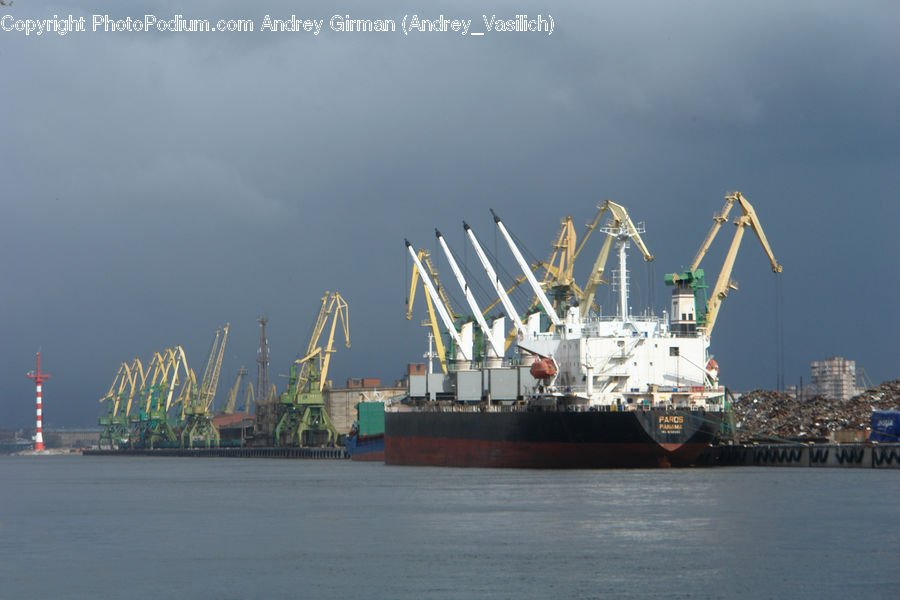 Constriction Crane, Ferry, Freighter, Ship, Tanker, Vessel, Cruise Ship