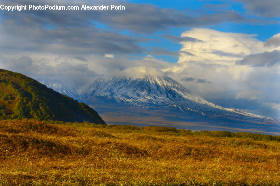 Field, Grass, Grassland, Land, Outdoors, Mountain, Mountain Range