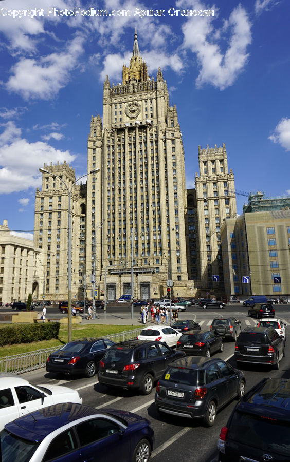 Automobile, Car, Vehicle, Parking, Parking Lot, Building, Suv
