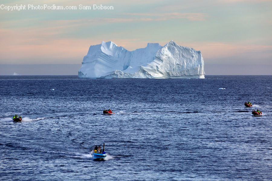 Arctic, Ice, Iceberg, Outdoors, Snow, Boat, Dinghy