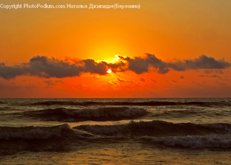 Dusk, Outdoors, Sky, Sunlight, Sunrise, Sunset, Beach