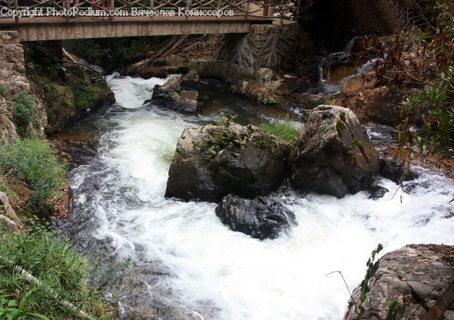 Outdoors, River, Water, Waterfall, Creek, Rock, Forest