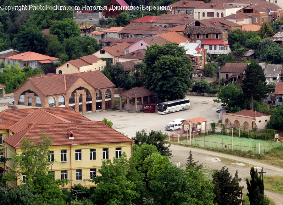 Roof, Tile Roof, Building, Housing, Villa, Aerial View, Architecture