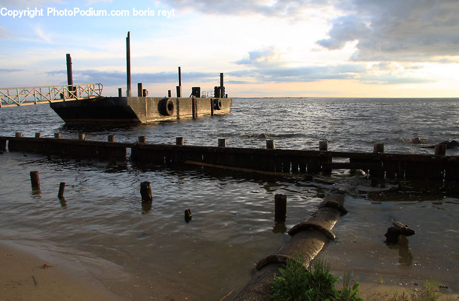 Submarine, Coast, Outdoors, Sea, Water, Dock, Landing