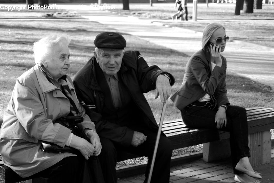 People, Person, Human, Bench, Portrait, Clothing