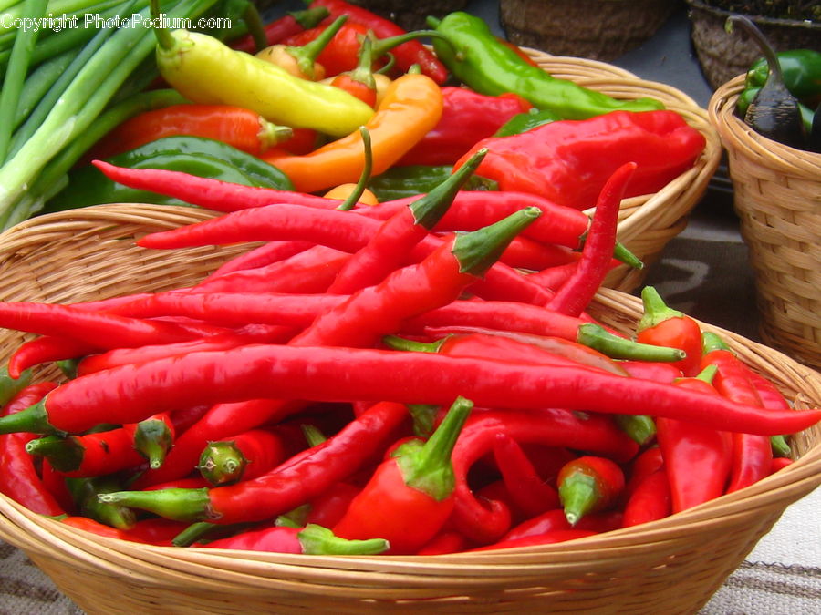 Pepper, Produce, Vegetable, Bell Pepper, Market, Bowl, Food