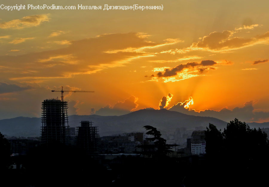 Dawn, Dusk, Red Sky, Sky, Sunrise, Sunset, Night