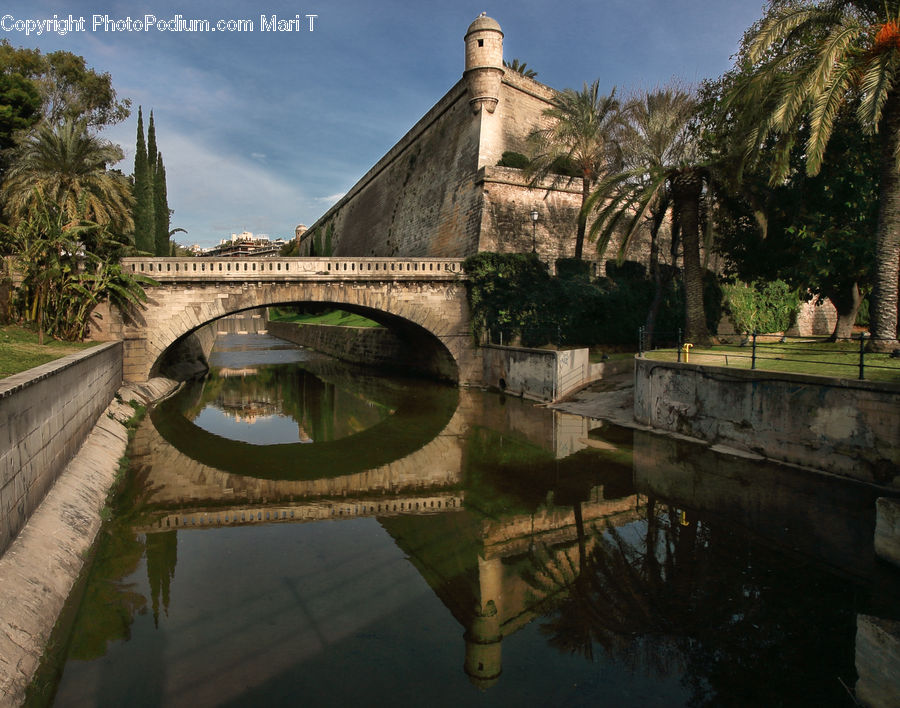 Castle, Ditch, Fort, Moat, Canal, Outdoors, River