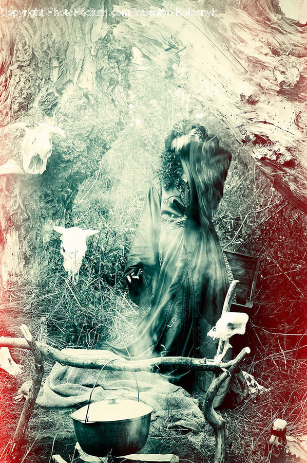 Fountain, Water, Collage, Poster, Paper, Art, Modern Art