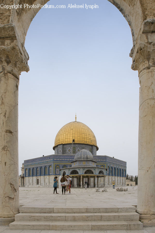 Architecture, Dome, Mosque, Worship, Column, Pillar, Building
