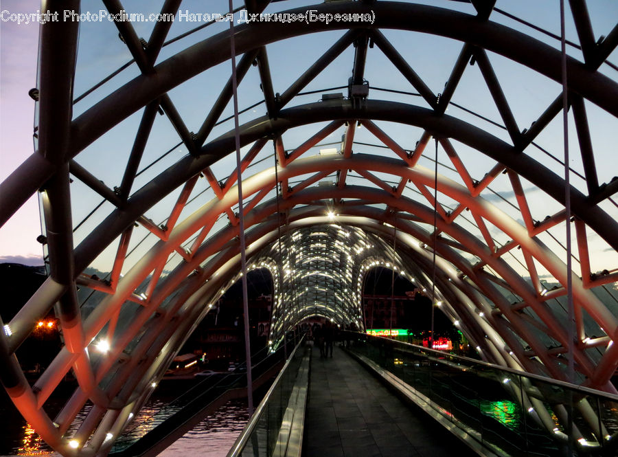 Bridge, Lighting, Architecture, Dome, City, Downtown, Building