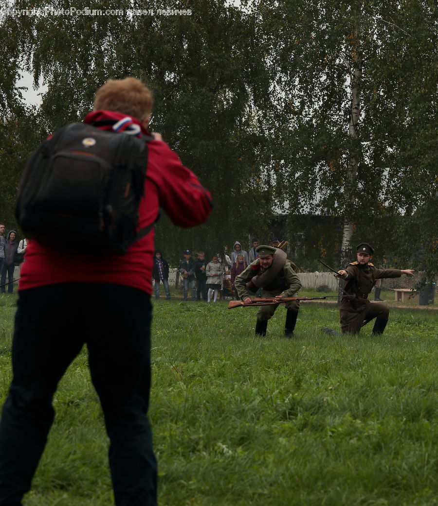 Human, People, Person, Back, Backpack, Bag, Weapon