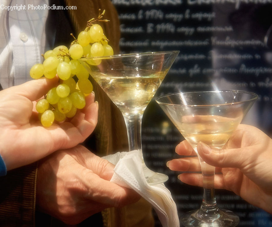 Fruit, Grapes, People, Person, Human, Glass, Alcohol