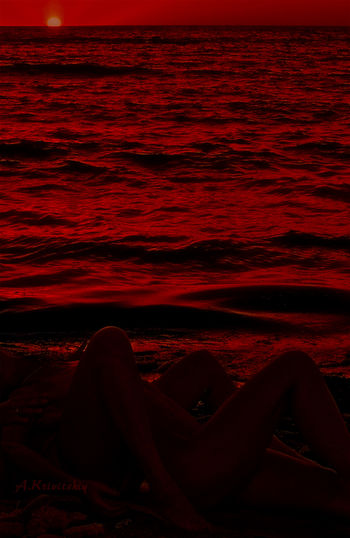 Red sunset.