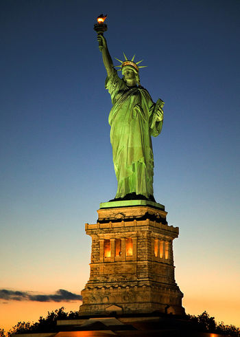 Statue of Liberty at night, New York City