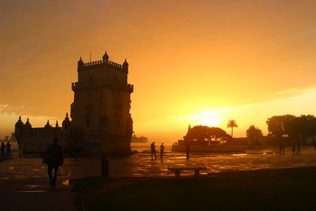 Lisboa  sunset ,Castel Belem