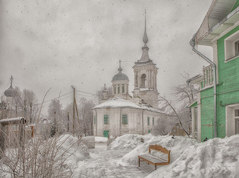 Снегопад в Вологде