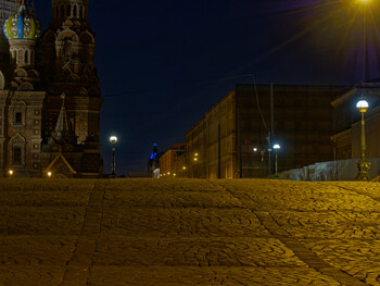 Night view of old St. Petersburg.